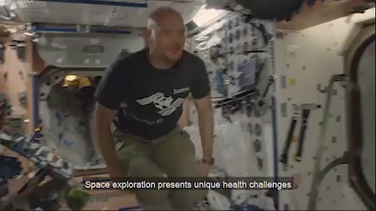 Load video: Video edited by the creator about ESA and NASA research using electrical muscle stimulation (EMS) to help preserve astronauts’ muscle strength and mass during spaceflight. The video shows astronauts, space environments, and EMS technology being used to stimulate muscles during extended missions.